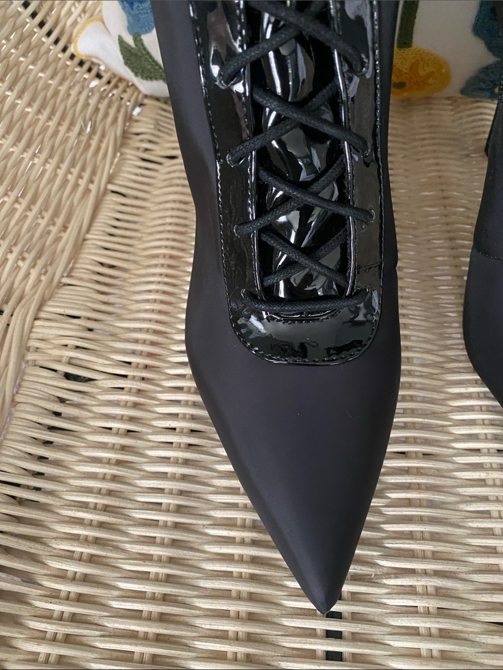 NEW! INC International Concepts Black Lace-Up Knee-High Stiletto Boots - Picture 5 of 14